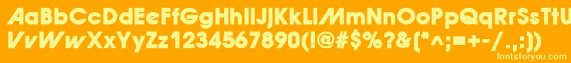 Police ForwardadExtraBold – polices jaunes sur fond orange