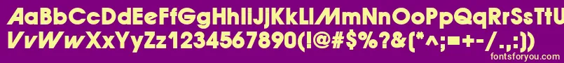 ForwardadExtraBold Font – Yellow Fonts on Purple Background