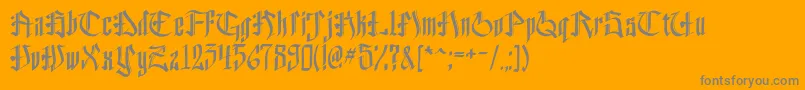 フォントHelveddingBeta – オレンジの背景に灰色の文字