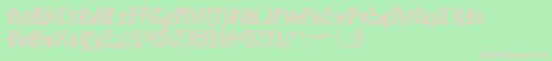 HelveddingBeta Font – Pink Fonts on Green Background