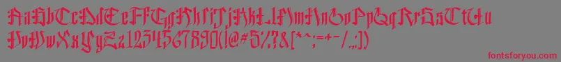 HelveddingBeta Font – Red Fonts on Gray Background