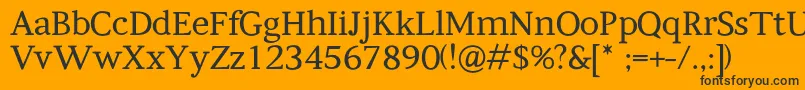 Kompanihhf Font – Black Fonts on Orange Background