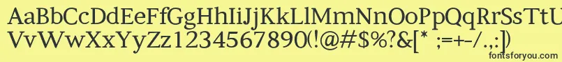 Kompanihhf Font – Black Fonts on Yellow Background