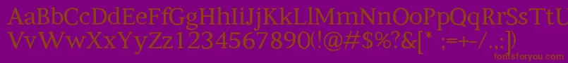 Kompanihhf Font – Brown Fonts on Purple Background