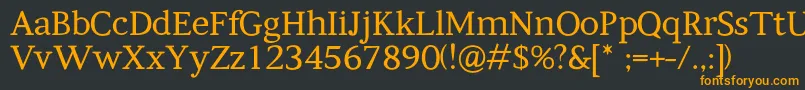 Kompanihhf Font – Orange Fonts on Black Background