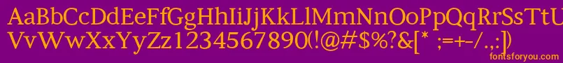 Kompanihhf Font – Orange Fonts on Purple Background