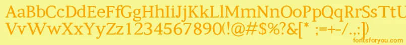 Kompanihhf Font – Orange Fonts on Yellow Background