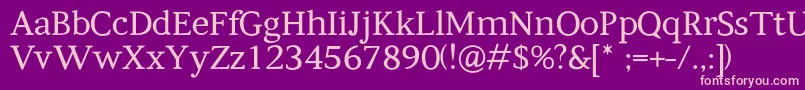 Kompanihhf Font – Pink Fonts on Purple Background