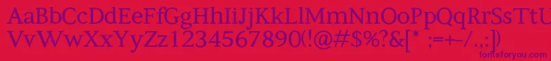 Kompanihhf Font – Purple Fonts on Red Background