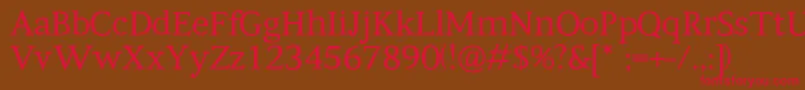 Kompanihhf Font – Red Fonts on Brown Background