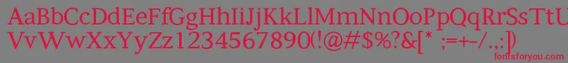 Kompanihhf Font – Red Fonts on Gray Background