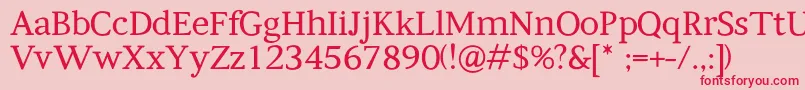 Kompanihhf Font – Red Fonts on Pink Background