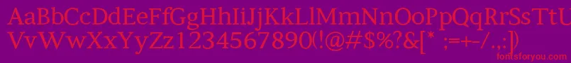 Kompanihhf Font – Red Fonts on Purple Background