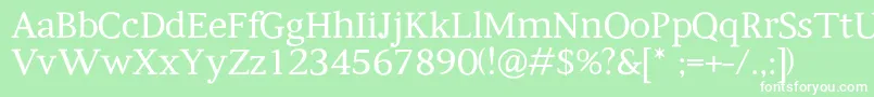 Kompanihhf-Schriftart – Weiße Schriften auf grünem Hintergrund