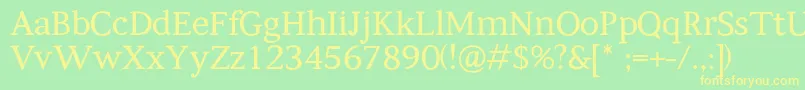 Kompanihhf Font – Yellow Fonts on Green Background