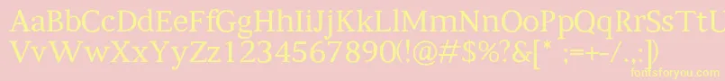 Kompanihhf Font – Yellow Fonts on Pink Background