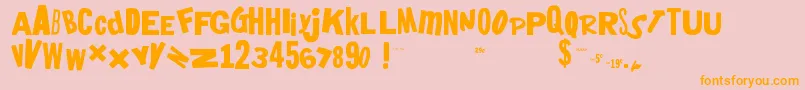 Heymomheydad Font – Orange Fonts on Pink Background
