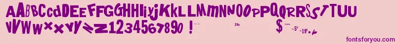 Heymomheydad Font – Purple Fonts on Pink Background