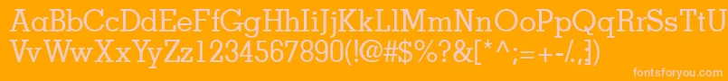 Jaakssk Font – Pink Fonts on Orange Background