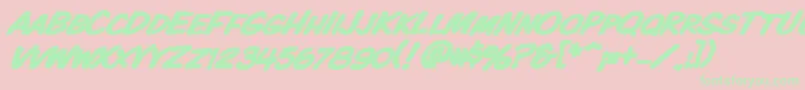 Vtckomixationscbolditalic Font – Green Fonts on Pink Background