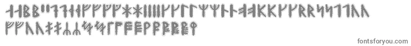 Yggdrasilrunic-Schriftart – Graue Schriften