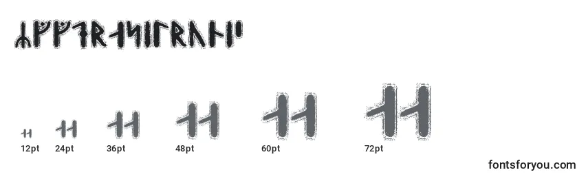 Größen der Schriftart Yggdrasilrunic