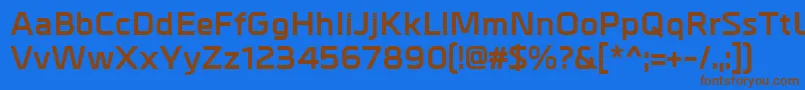 Шрифт MetralBold – коричневые шрифты на синем фоне