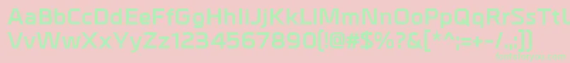 MetralBold Font – Green Fonts on Pink Background