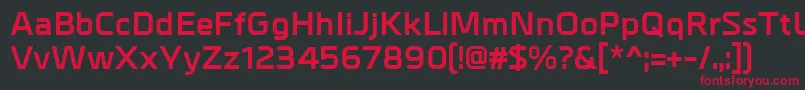 MetralBold Font – Red Fonts on Black Background