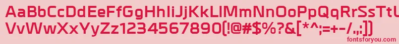 MetralBold Font – Red Fonts on Pink Background