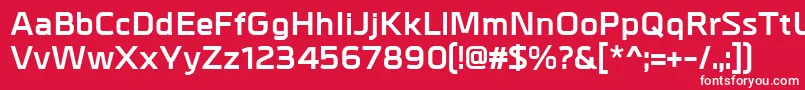MetralBold Font – White Fonts on Red Background