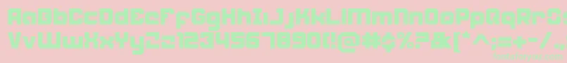 Weaponeer Font – Green Fonts on Pink Background