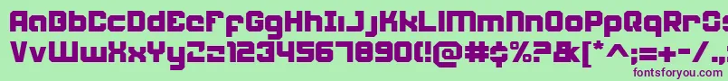 Weaponeer Font – Purple Fonts on Green Background