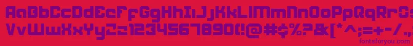 Weaponeer Font – Purple Fonts on Red Background