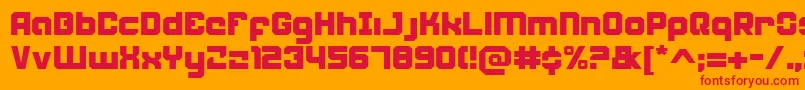 Weaponeer Font – Red Fonts on Orange Background
