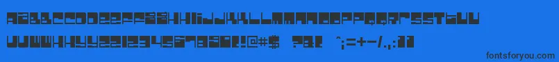 BombFactory Font – Black Fonts on Blue Background