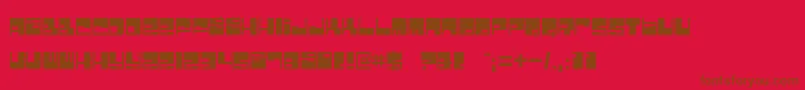 BombFactory Font – Brown Fonts on Red Background