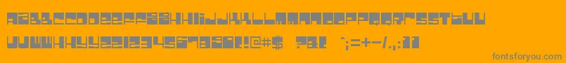 BombFactory Font – Gray Fonts on Orange Background