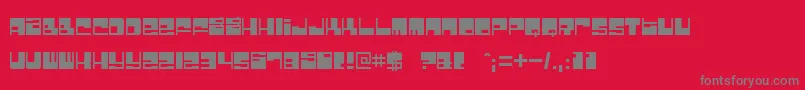 BombFactory Font – Gray Fonts on Red Background