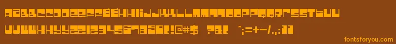 BombFactory Font – Orange Fonts on Brown Background