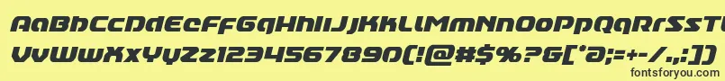 Annapolislowercasecondital Font – Black Fonts on Yellow Background