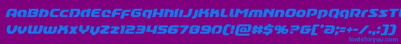 Annapolislowercasecondital Font – Blue Fonts on Purple Background