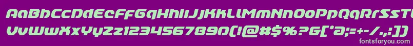 Annapolislowercasecondital Font – Green Fonts on Purple Background