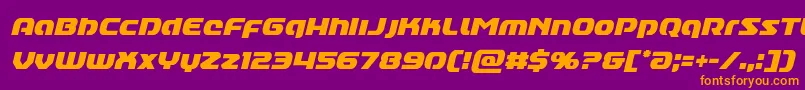 Annapolislowercasecondital Font – Orange Fonts on Purple Background