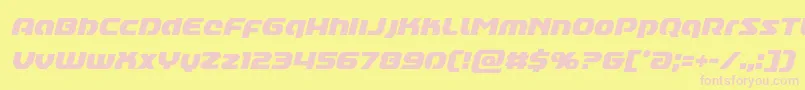 Annapolislowercasecondital Font – Pink Fonts on Yellow Background