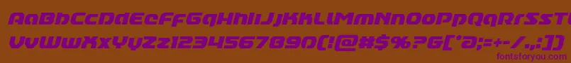 Annapolislowercasecondital Font – Purple Fonts on Brown Background