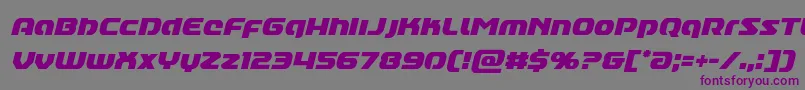 Annapolislowercasecondital Font – Purple Fonts on Gray Background