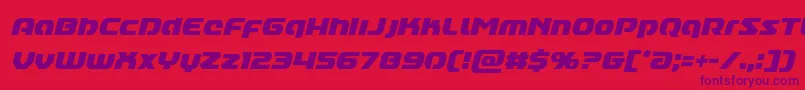 Annapolislowercasecondital Font – Purple Fonts on Red Background