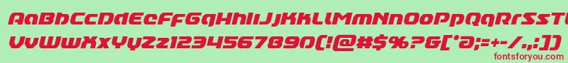 Annapolislowercasecondital Font – Red Fonts on Green Background