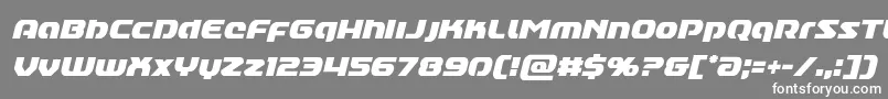 フォントAnnapolislowercasecondital – 灰色の背景に白い文字